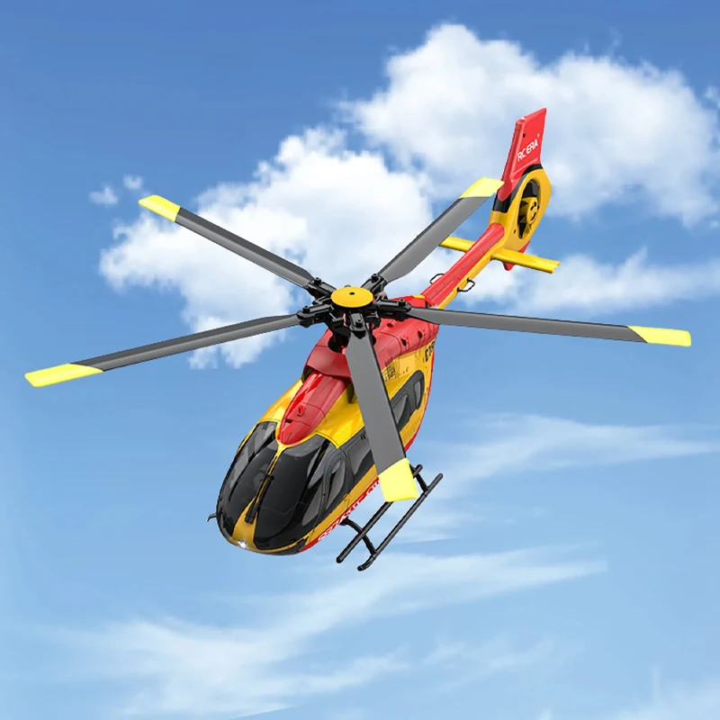 Nieuwe C190 Zeskanaals Afstandsbediening Helikopter Optische Stroming Positionering Dubbele Borstelloze Directe Aandrijving H145 Model Vliegtuig Speelgoed