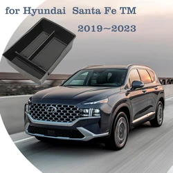 for Hyundai Santa Fe TM 2019~2023 2020 2021 Car Central Armrest Storage Box Center Console Sundries Packing Organizer Accessorie