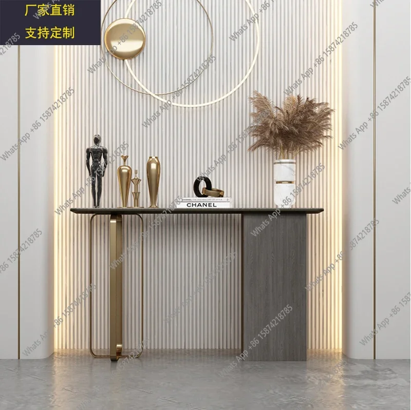 

J Italian Minimalist Entrance Table Household Living Room Entrance Door Against The Wall, Corridor, Aisle, Entrance Deck Decorat