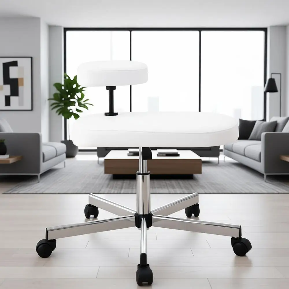 

Ergonomic Legged Chair with Wheels for ADHD, Suitable for Office and Home (White)