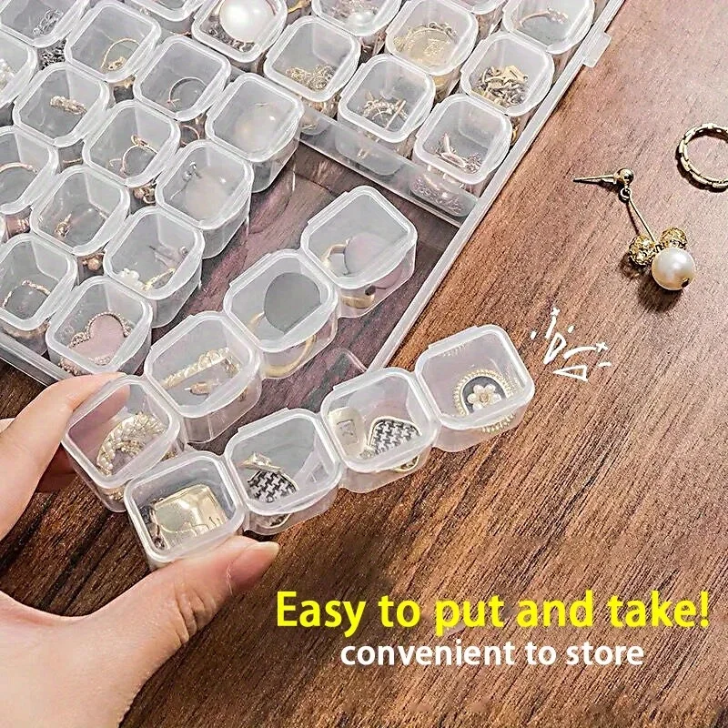 Transparent and Mix Colors Nail Art Tools Storage Box Compartment Organizers Transparent Plastic Storage Case