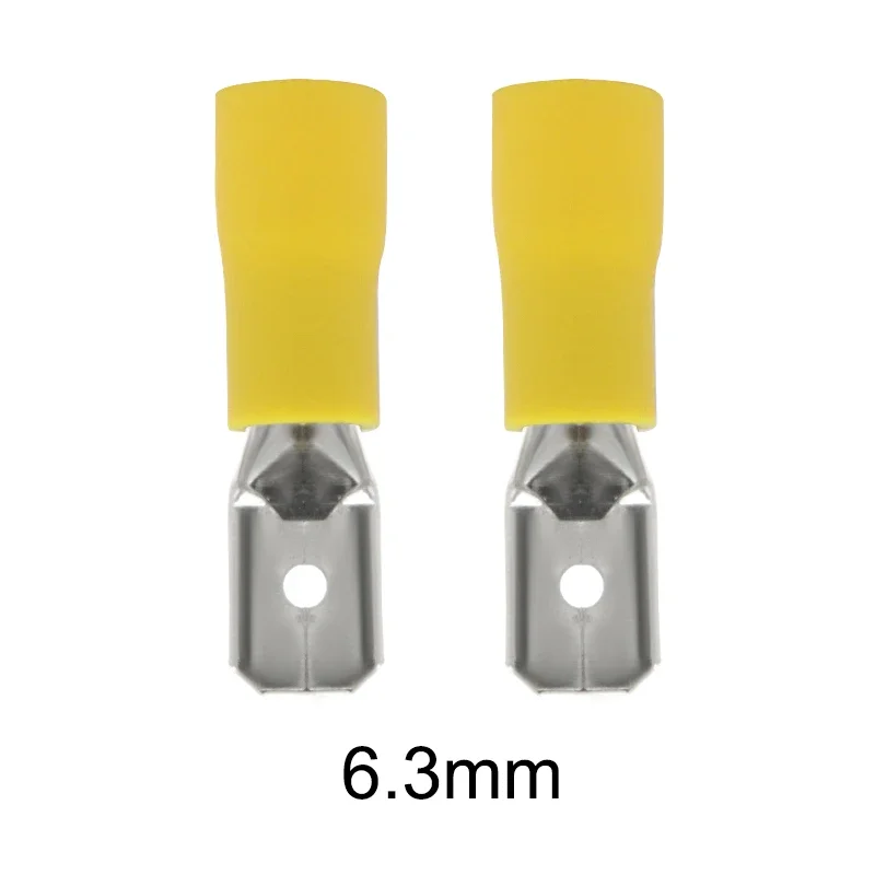 100/50/10pc Male Red blue yellow 2.8mm 4.8mm 6.3mm Insulated Electrical Crimp Terminal Spade Wire Connector Cable Wire Connector