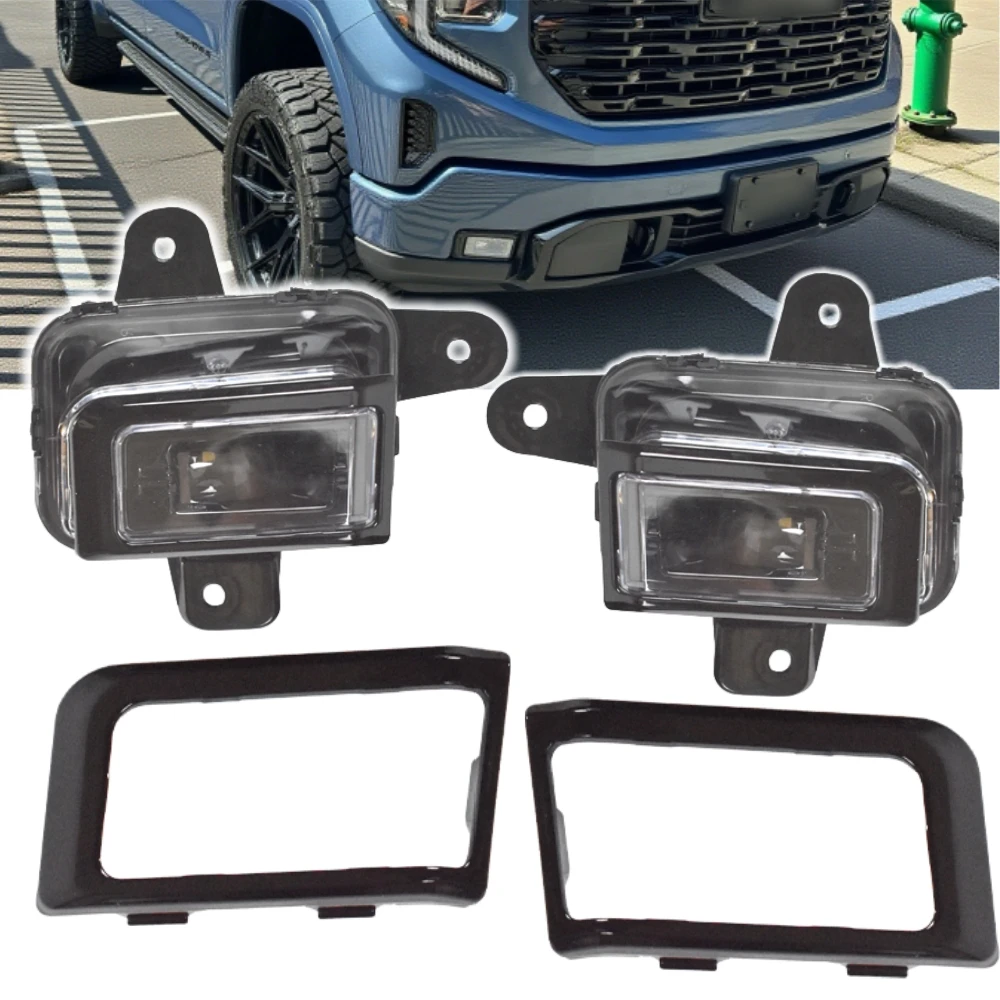 

For Sierra 1500 2022-2024 LED Fog Light w/ Bezel Wires AT4 Denali SLT Elevation