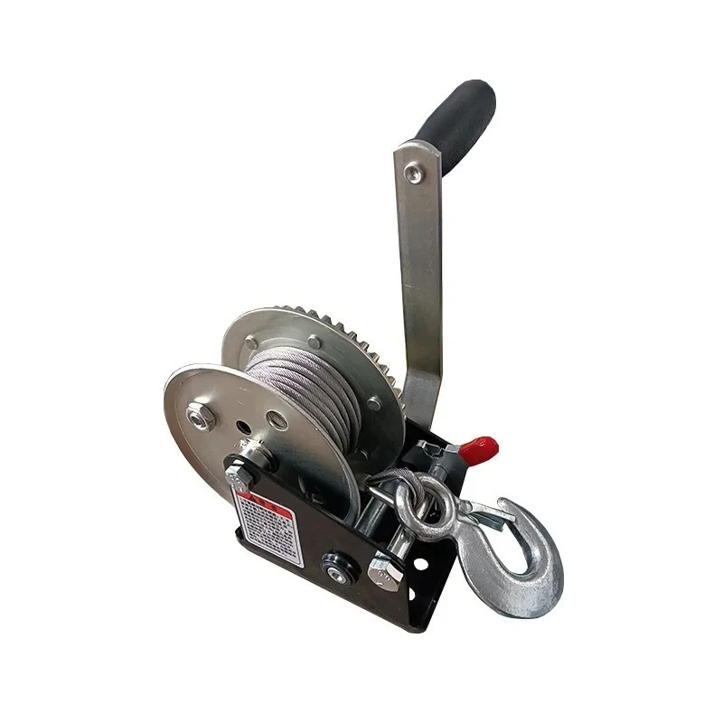1200Lbs Premium Rotary Manual Operated Winch Boat Trailer Brake Stainless Steel Hand Crank Winches