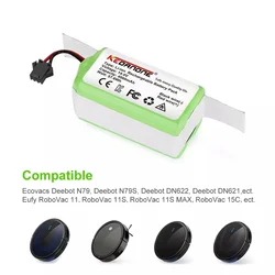 New 3500mAh Li-ion Robot Battery For Neatsvor X500 X520 X600 Robotic Vacuum Cleaner Parts