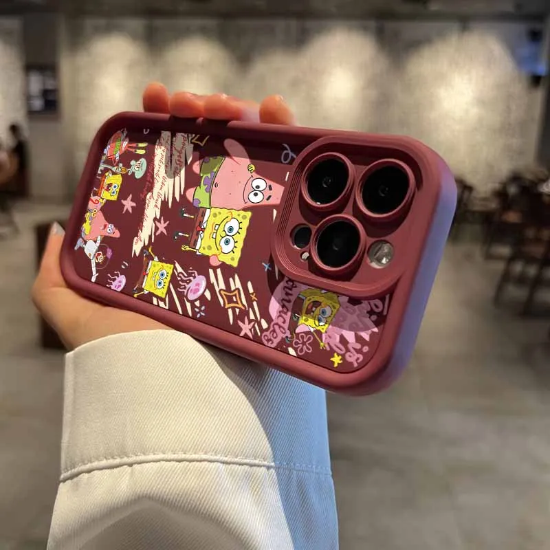 Мультяшный S-SpongeBobs для Samsung Galaxy S25 S24 S23 S22 S21 S20 Plus Ultra FE Lite Eye Ladder Чехол для телефона Funda Cover Capa Shell