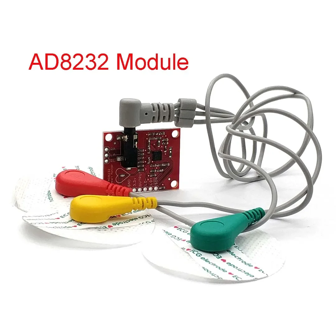 Ecg Module AD8232 Ecg Measurement Pulse Heart Ecg Monitoring Sensor Module Kit for Arduino UNO R3