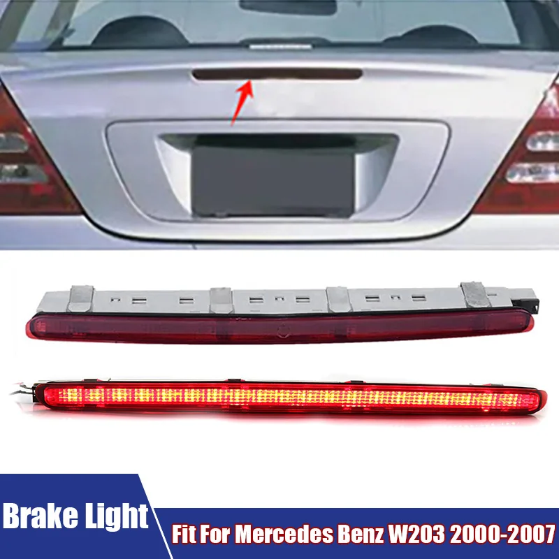 

Автомобильный светодиодный третий стоп-сигнал с высоким креплением, стоп-сигнал, подходит для Mercedes Benz W203 2000 2001 2002 2003 2004 2005 2006 2007 # A2038201456