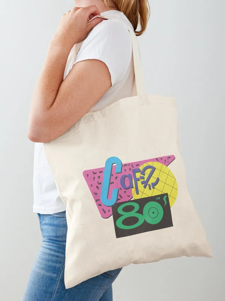 

Back To The Cafe 80's Tote Bag shopper bags for women canvas tote bag large size bags Canvas bag for women
