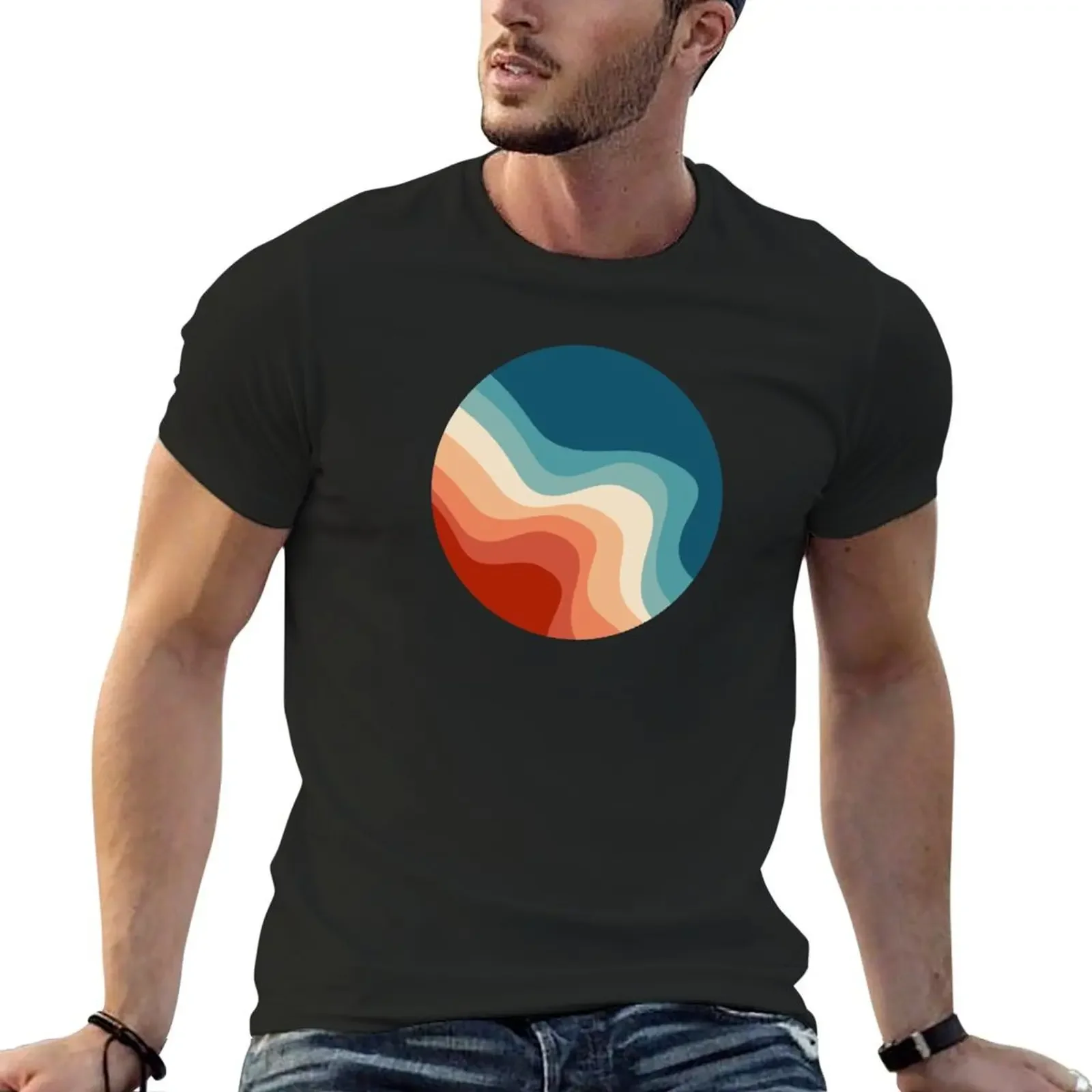 Retro style waves T-Shirt cute clothes korean fashion tees vintage t shirts men t shirts