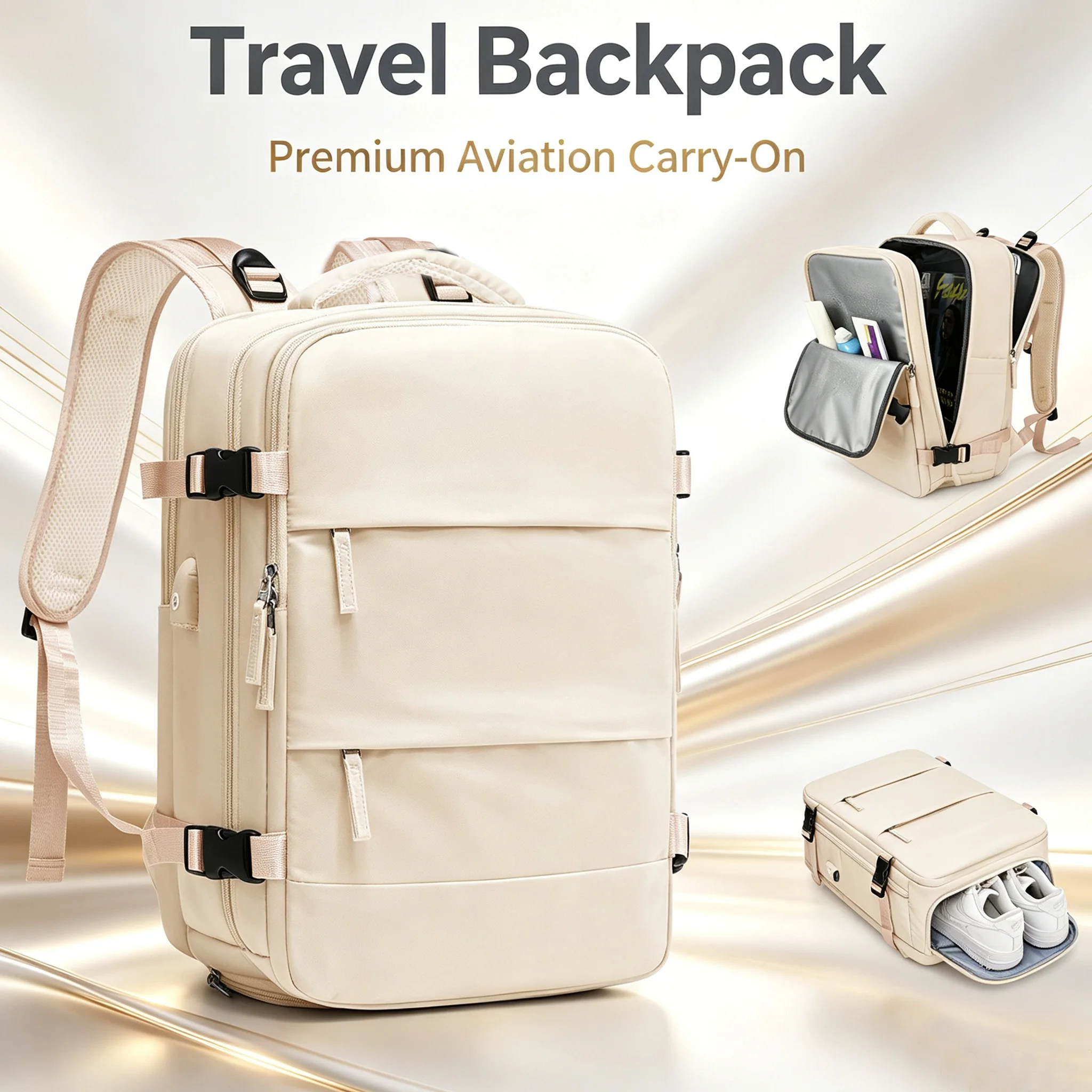 Travel Backpack for Women, Airline Flight Ryanair 40x30x20 Backpack Laptop Backpack, Carry on Backpack Men Hand Luggage Backpack