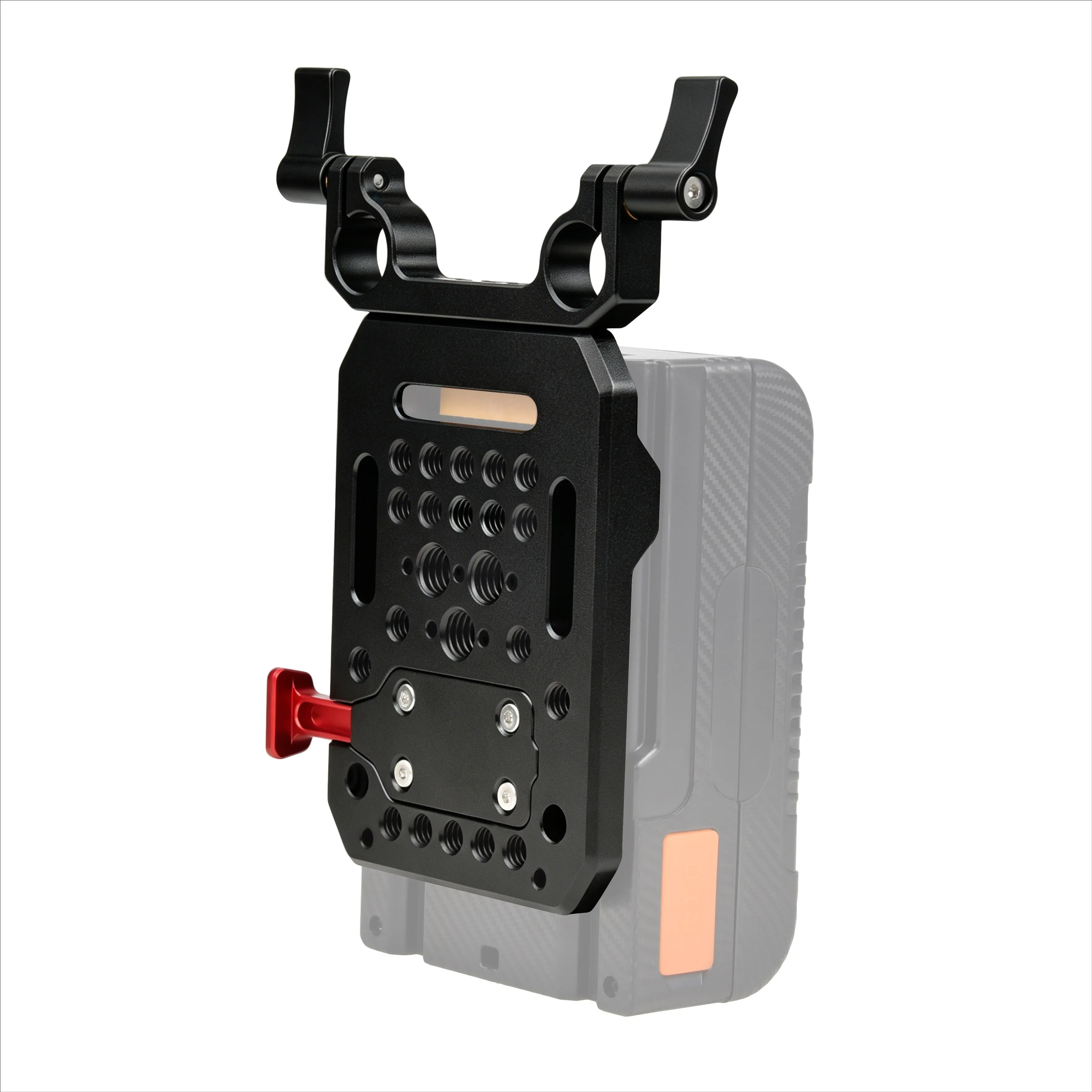 V-shaped interface battery clip boards V-port battery hanging board 15mm Double guide rail tube clamp fixed base
