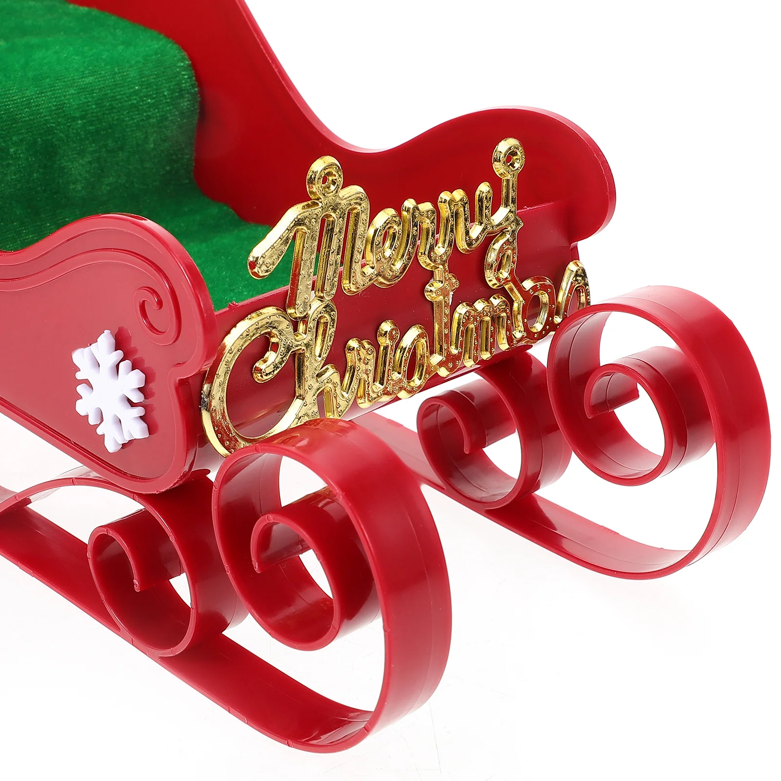 

1Set Christmas Sleigh Decoration Classical Xmas Theme Sleigh Molding Festive Holiday Desktop Ornament for Home Office Party