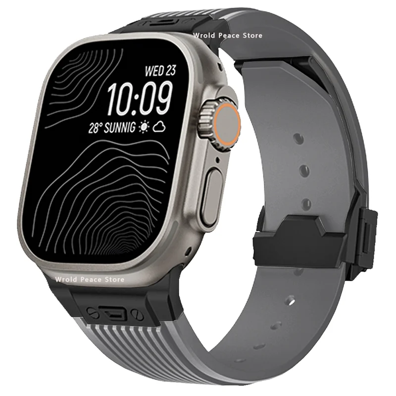 حزام سيليكون لساعة أبل الترا 2 49 مللي متر الرياضة لينة ل IWatch 10 9 8 7 6 5 4 SE 46 مللي متر 45 مللي متر 44 مللي متر 42 مللي متر المطاط سوار
