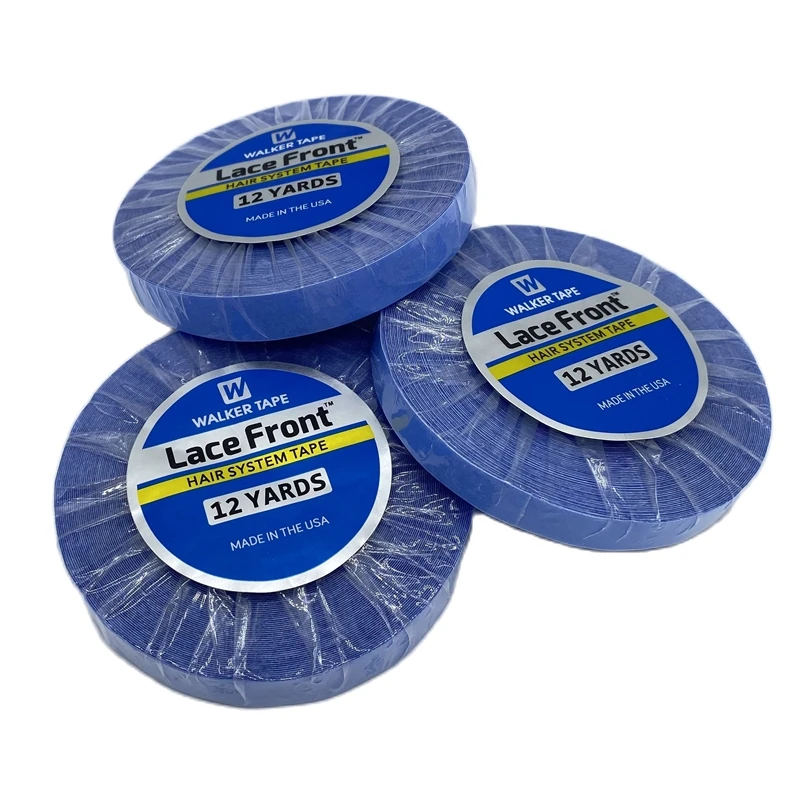 Alles mit Box, 0,8/1,0/1,27 cm Breite, 12 Yards, blaues Spitzenfrontband, doppelseitiges Klebeband, Spitzenfrontband, Haarverlängerungsband – Detail 1