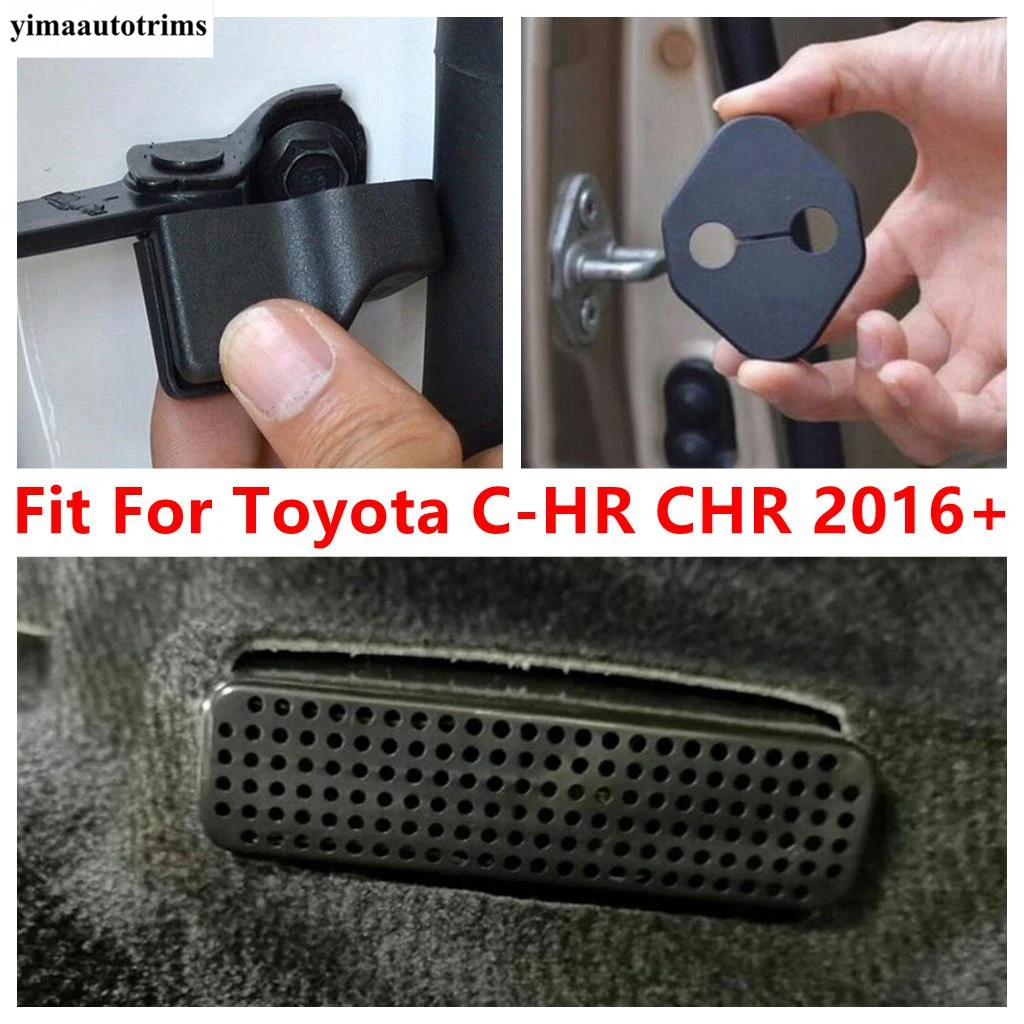 Seat Under Floor AC Air Duct Vent / Door Lock Stop Limiter Cap Cover Trim For Toyota C-HR CHR 2016 -2022 Accessories Interior