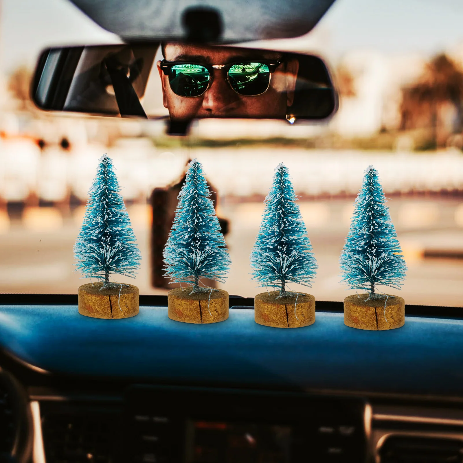 

24Pcs Mini Christmas Tree Decor Classic Party Supplies Festival Desktop Ornament for Home Office School Christmas Ornament