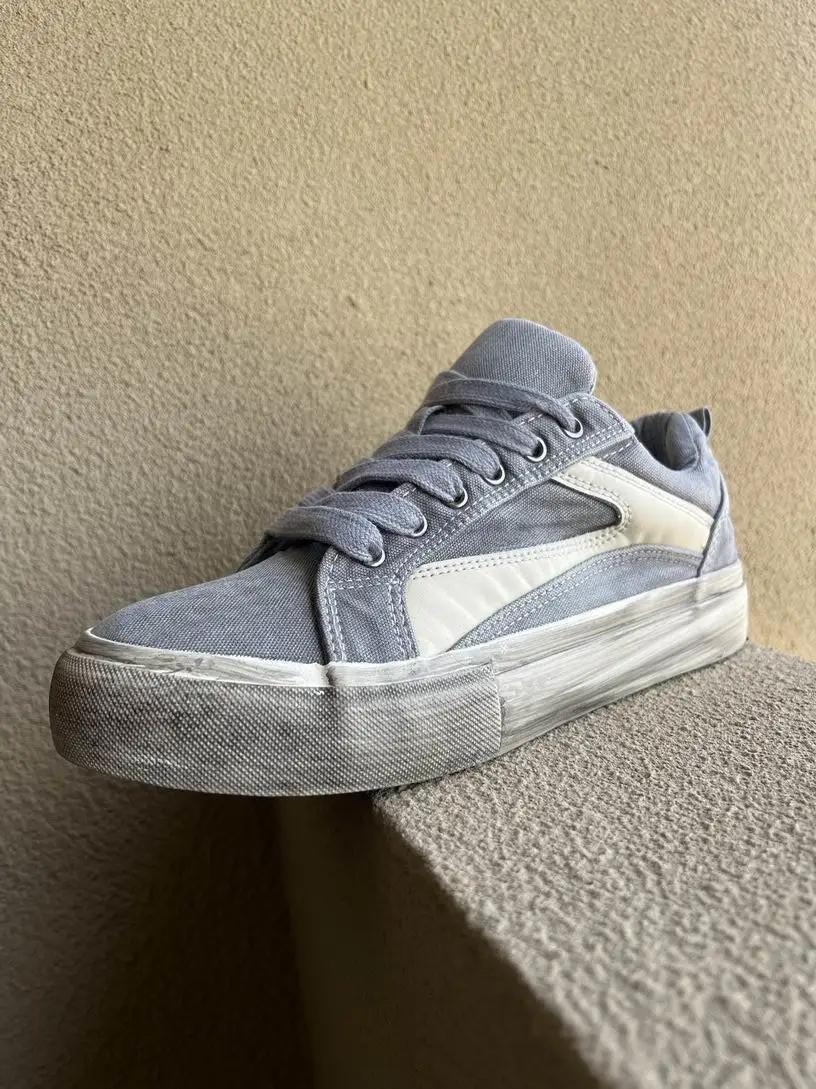 

Корейские винтажные парусиновые кроссовки Dir, мужские повседневные кроссовки Thi Bot Sports De Xin с низким берцем, дышащим круглым носком