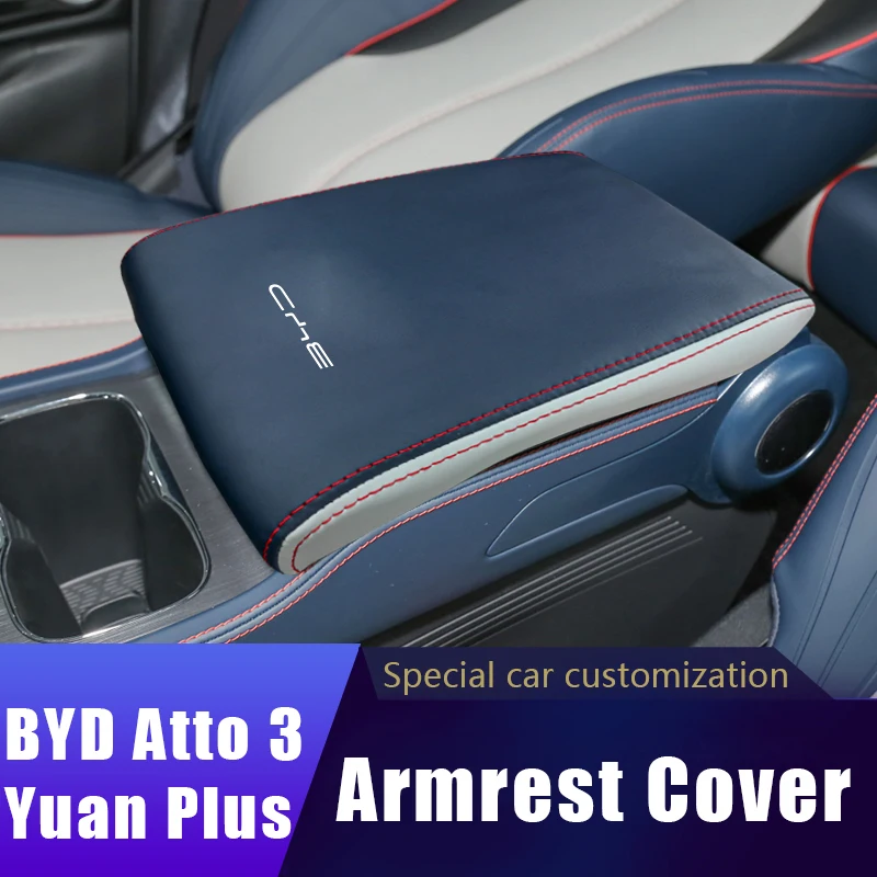 

Car Armrest Leather Cover for BYD Act 3 Yuan Plus 2022 2023 Center Console Protective Pad Auto Interior Replacement Parts