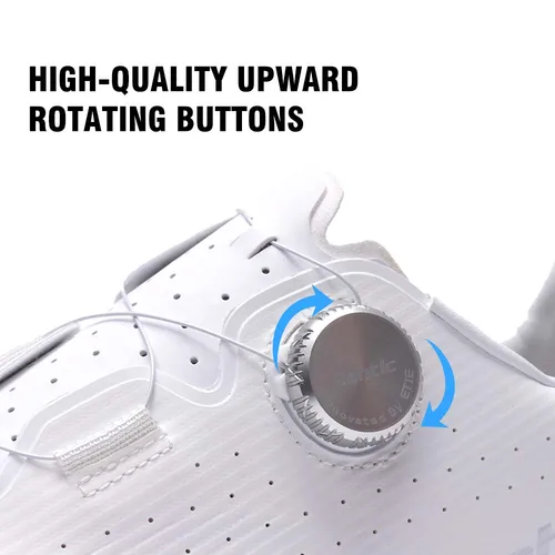 Imagen 2 del producto Santic zapatos de ciclismo para hombre, suela de fibra de carbono, zapatos de bicicleta de carretera para mujer, sistema de cordones con perilla de carrete ATOP transpirable WZS24043