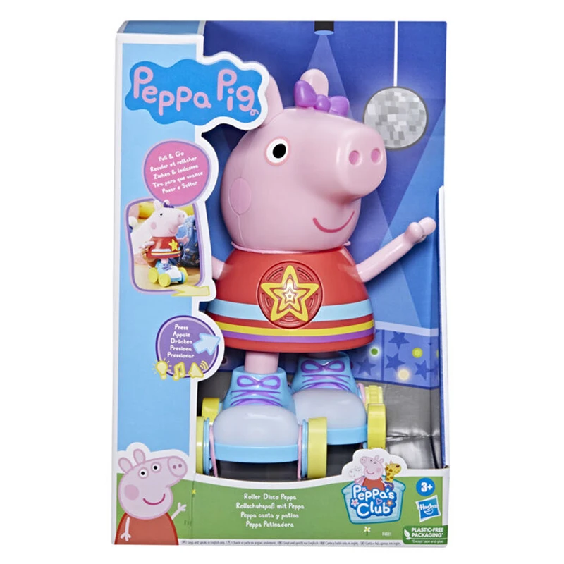 

Peppa Pig Roller Disco Peppa Skating Collectible Cartoon Anime Action Figure Animal Model Cute Doll Children Toys Birthday Gift