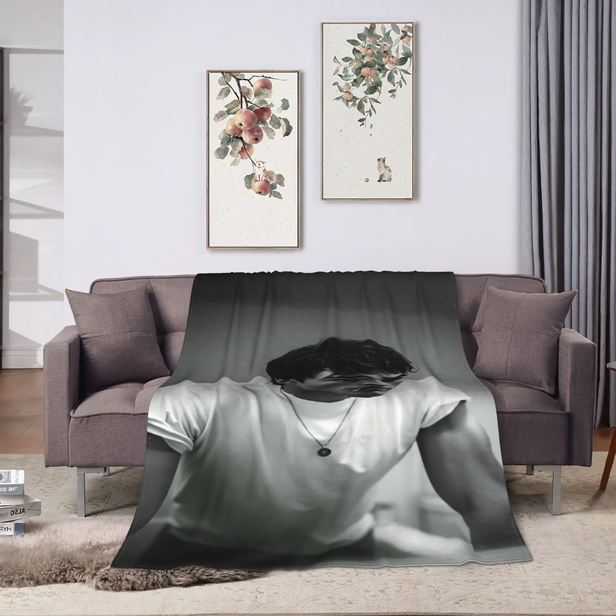 Warm Soft BlanketKids Adult Airplane Travel Jacob Elordi Throw Blanket  Flannel Bedspread For Home Decor Funny Sofa Bed Cover