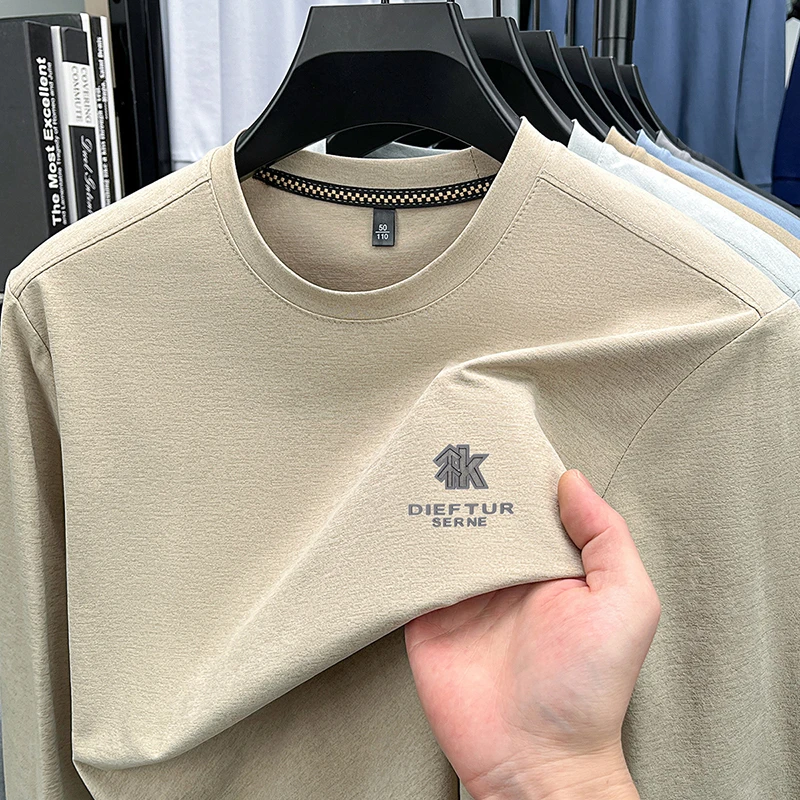 2026 Neues Herren-Basic-Sweatshirt aus Komfortablem, Atmungsaktivem Stoff mit Langen Ärmeln für Herbst und Winter – Detail 4