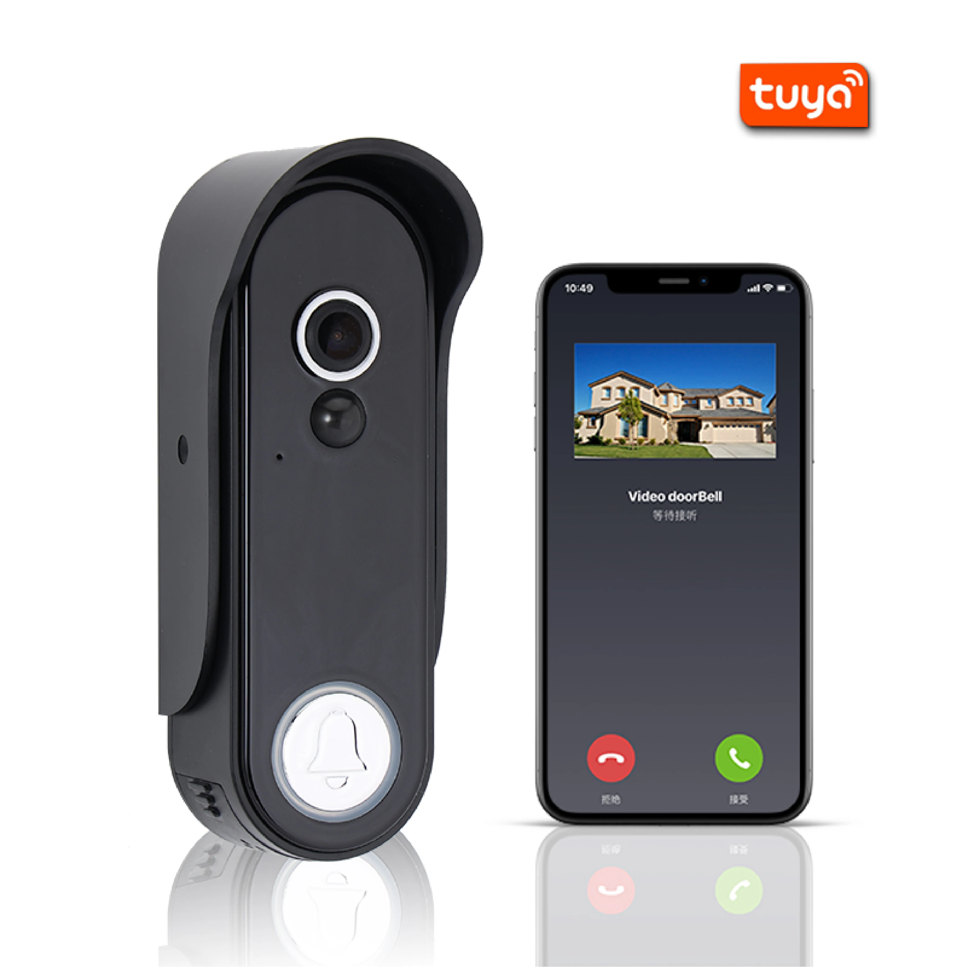 Wireless Intercom For Home Smart Tuya Waterproof 1080p Hd Talking Video Door Phone Door  Video Doorbell