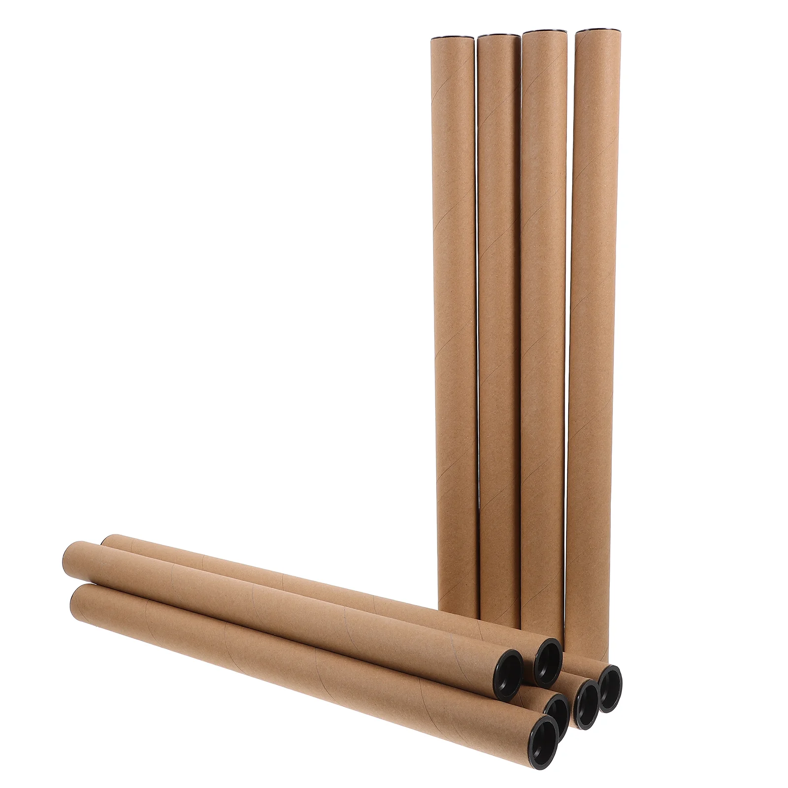 

10 Pcs Kraft Paper Mailing Tube Drawings Storage Case Poster Cardboard Tubes for Packaging Holder Posters