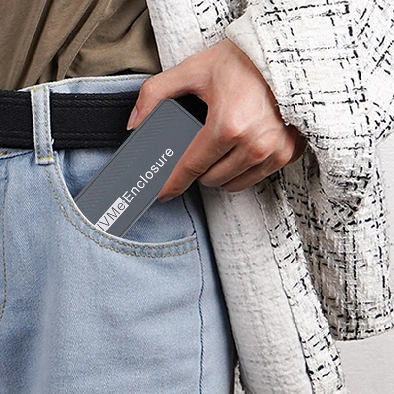 M.2 Nvme HDD Enclosure USB3.2 Gen2x2 20Gbps Multi-Functional High Speed Transfer HDD Enclosure