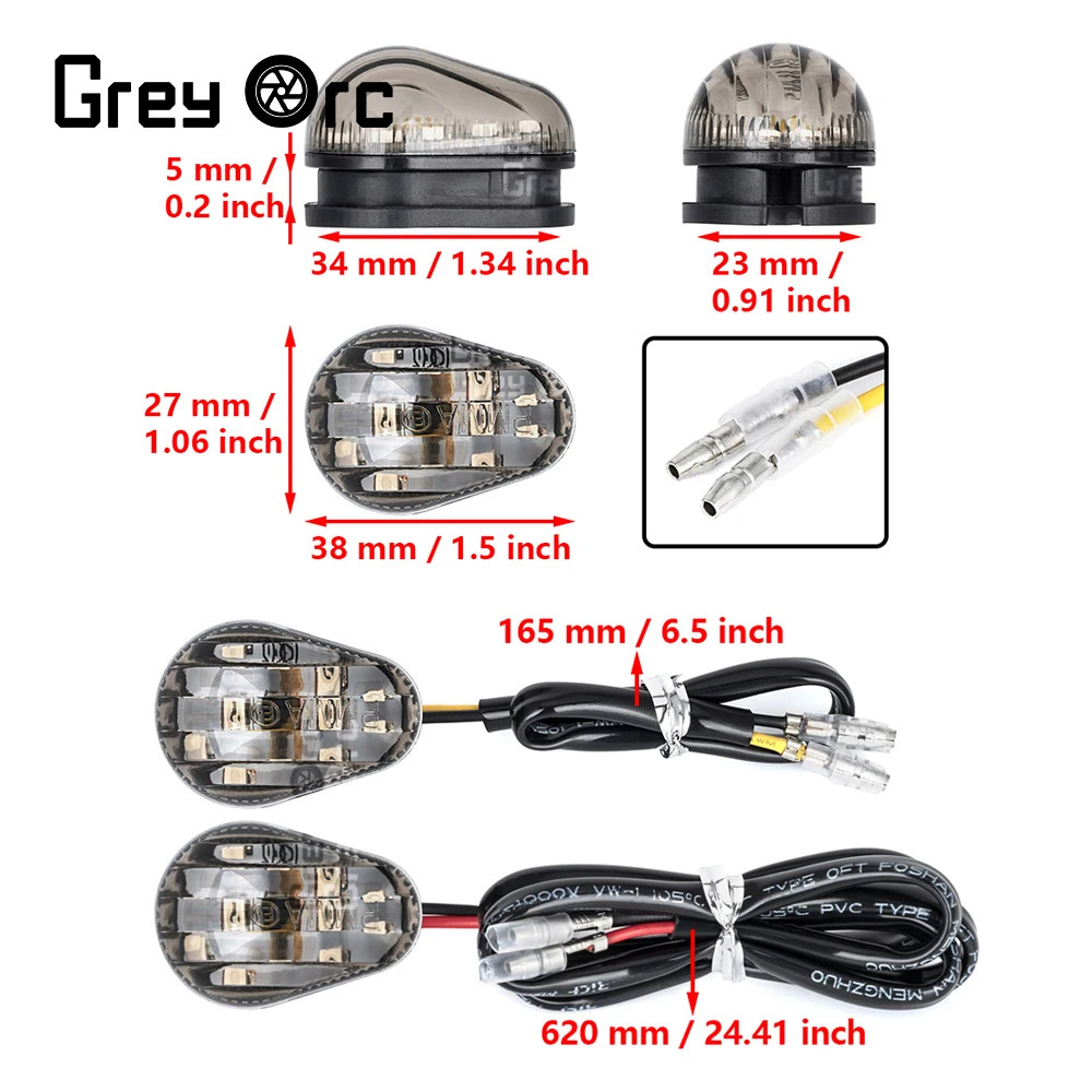

Motorcycle Flasher Light Front Turn Light Signals Indicator Lamp For YAMAHA MT MT01 MT03 MT07 MT09 MT10 Mini Front Turn Lamp