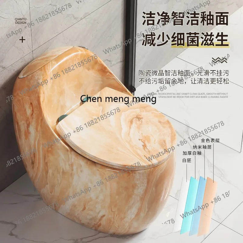 A13 مرحاض إبداعي، مرحاض حديث فاخر ومبتكر ملون، مرحاض سيفون بنمط رخامي #4