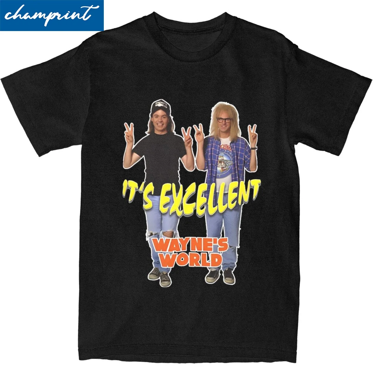 Its Excellent In Wayne's World T-Shirt for Men Women Funny Pure Cotton Tees Crewneck Short Sleeve T Shirt Unique Tops