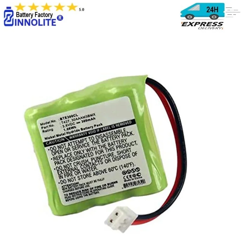 

100%New 3.6V 300mAh Ultra High Capacity Replacement Battery Compatible with Binatone Commodore CT300/E3300 kompatibel/E3300 Quad