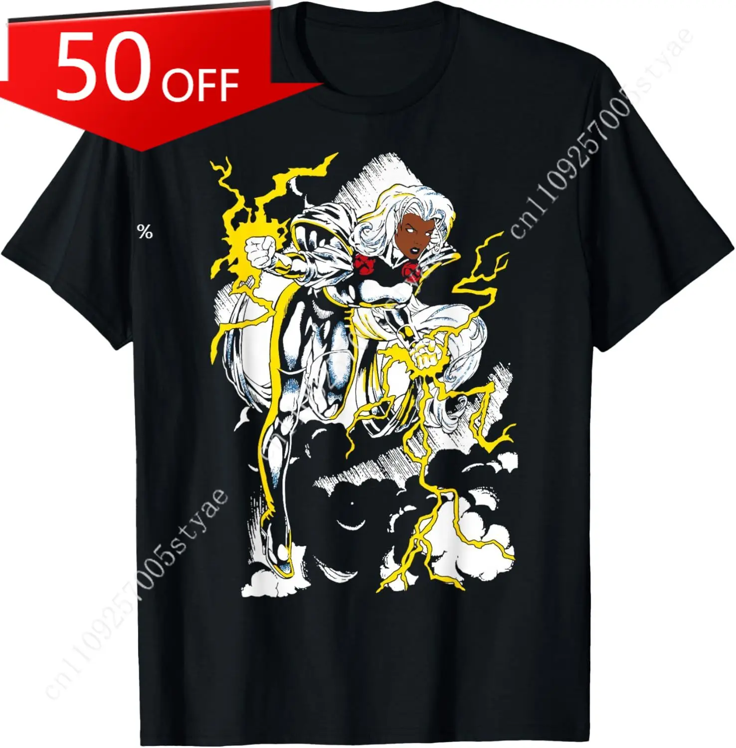 

Marvel X-Men Storm Action Pose Retro Graphic T-Shirt T-Shirt