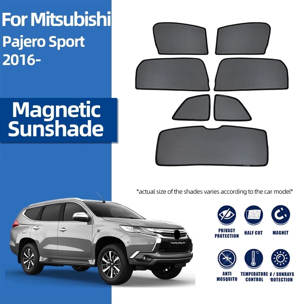 

For Mitsubishi PAJERO SPORT MK3 MONTERO SPORT 2016-2024 Car Sunshade Front Windshield Curtain Rear Side Baby Window Sun Shade