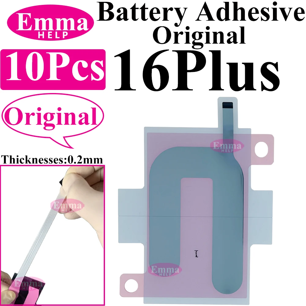 EmmaHelp 10 szt. Naklejek na baterię do iPhone 17 Pro Max 17Air 16 16E 12 13 14 Plus 15 Taśma baterii Klej Wymienne części — zdjęcie 4