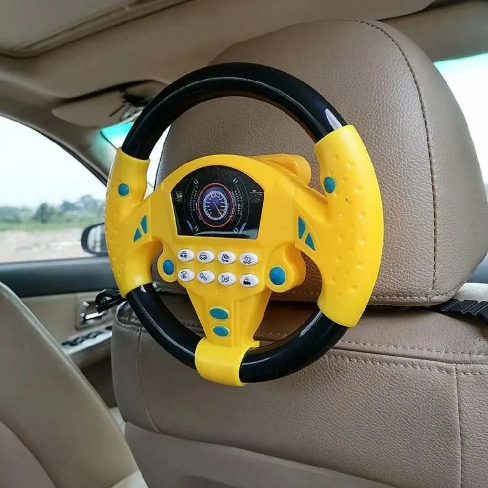 

360 ° Rotation Simulation Steering Wheel Toys Multi Functional Early Education Copilot Music Steering Wheel Interactive