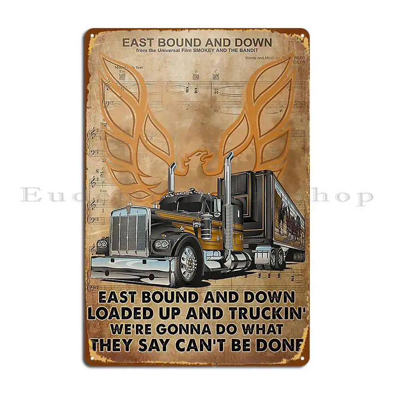 Тракер в Восточном переплете и вверх и вниз, тракин, мы сделаем то, что говорят, нельзя сделать, плакат, металлический знак, напечатанный
