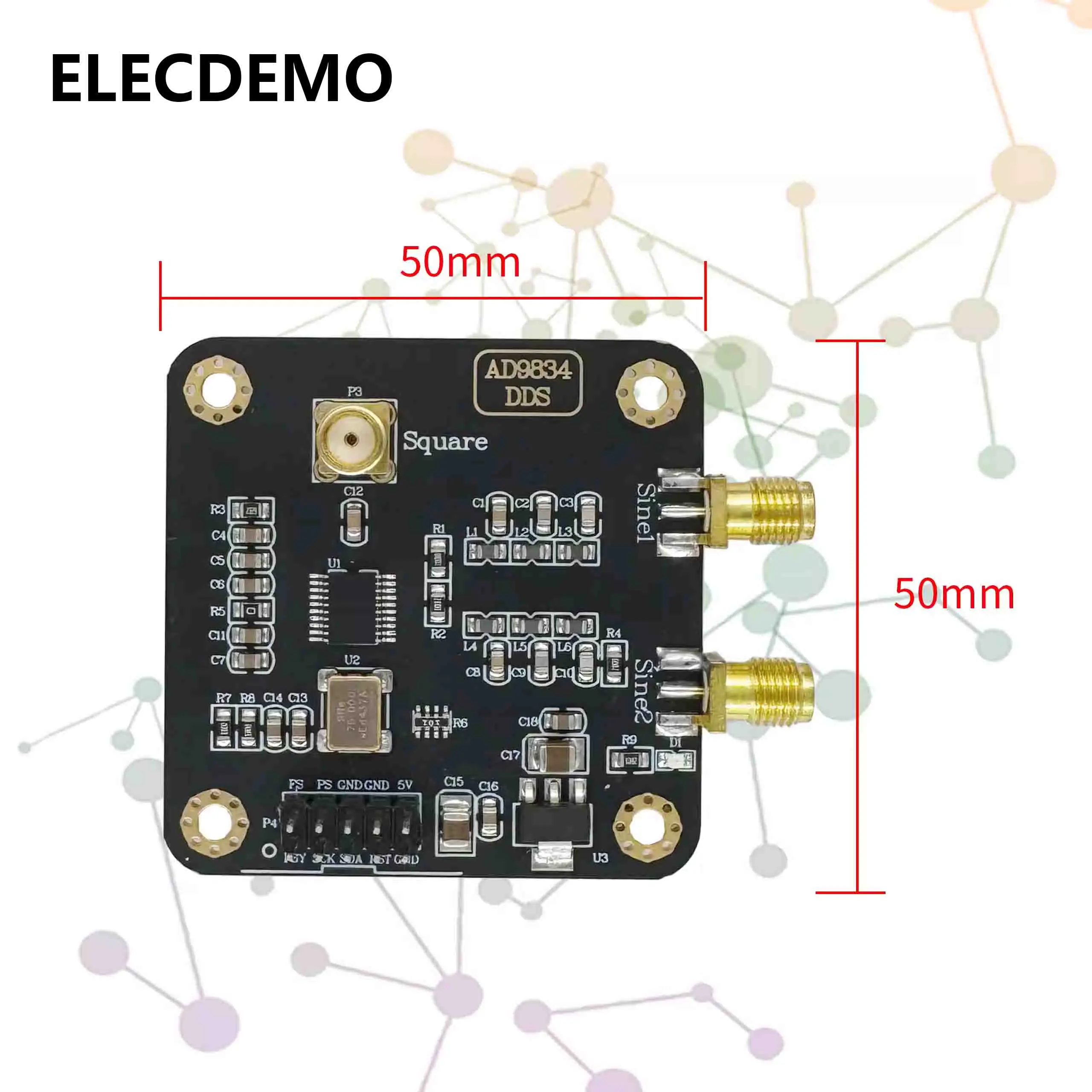 AD9834 module Signal-Generator Module Sine Triangle Wave Generator module Board Signal Sources generator