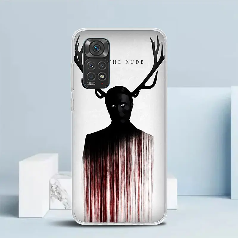 Hannibal filme caso de telefone para xiaomi redmi nota 13 14 12S 12 11S 11 11t 11e pro plus 10s 10 9s 9 + macio tpu capa traseira nota 13 1