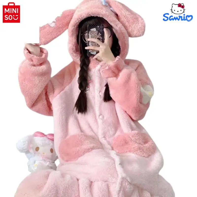 MINISO 오리지널 멜로디 로브 코스프레 코스튬, 할로윈 강아지 원지 애니메이션 만화 소녀 홈 잠옷, 크리스마스 휴일 선물, 신제품