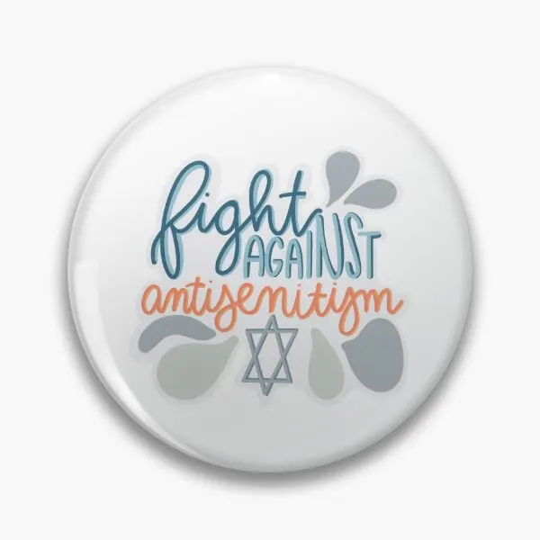 Fight Against Antisemitism  Soft Button Pin Funny Lapel Pin Decor Cartoon Metal Fashion Women Badge Collar Creative Clothes