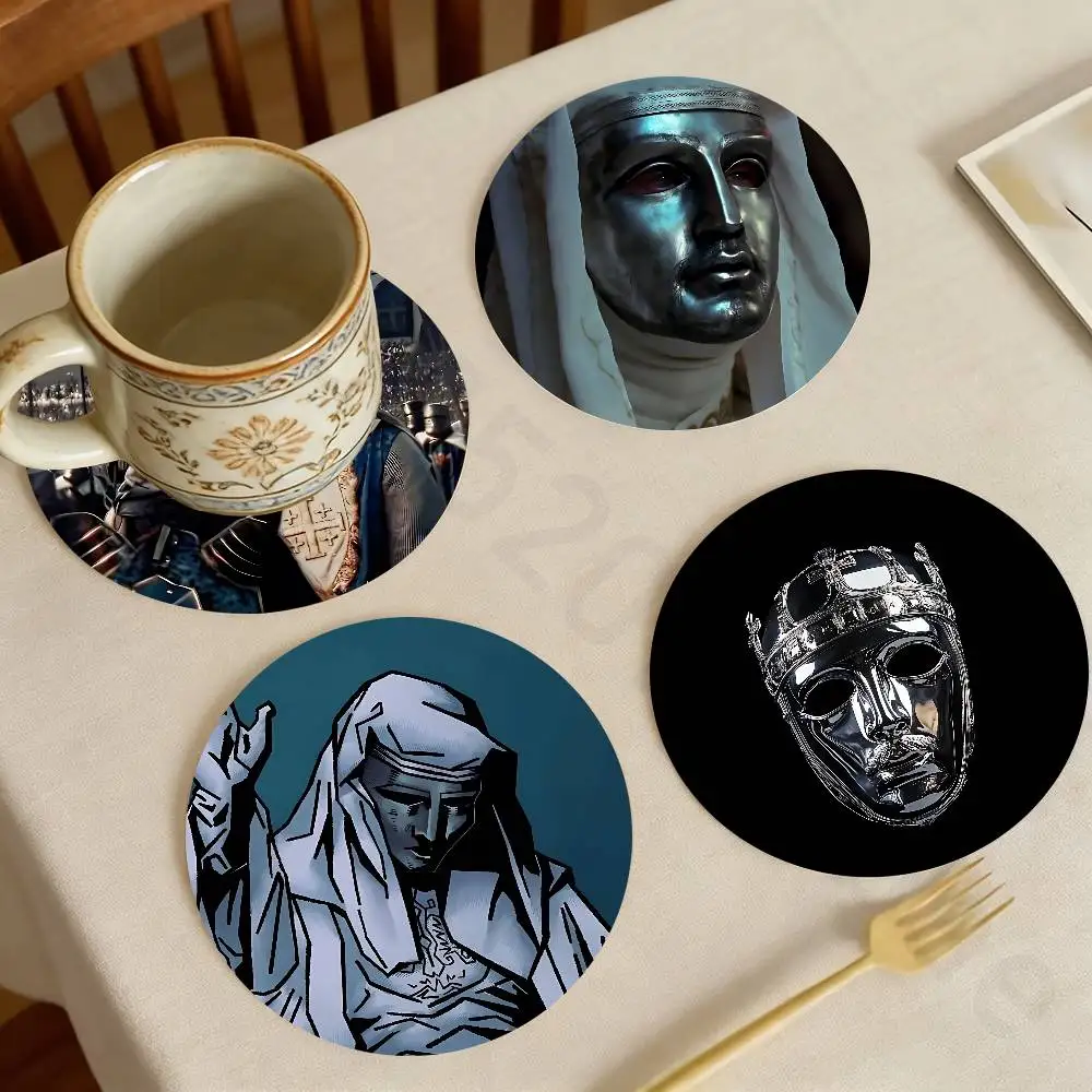

Cool Baldwin IV of Jerusalem Wooden Cup Coaster Tea Coffee Beverage Colour Printing Cup Mat Home Restaurant Decorations