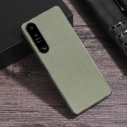 Case For Sony Xperia 1 10 5 V 1 10 5 IV Luxury Nylon PU Cloth Pattern Hard Back Cover For Sony Xperia 1V Shockproof Bumper