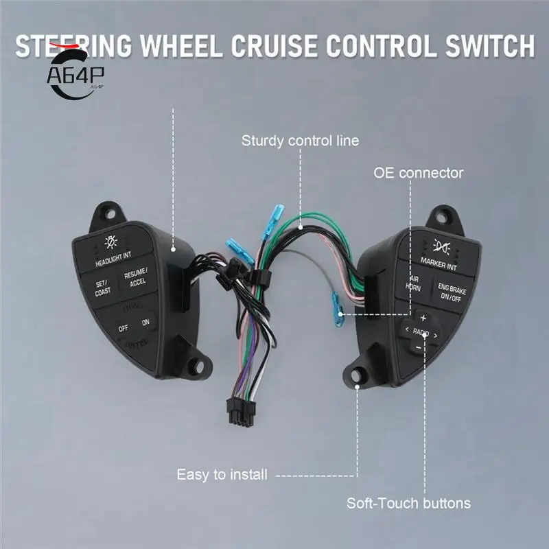 

A64P-Accessories Car Cruise Control Switch For International Prostar Steering Wheel Mounted 2007-2016