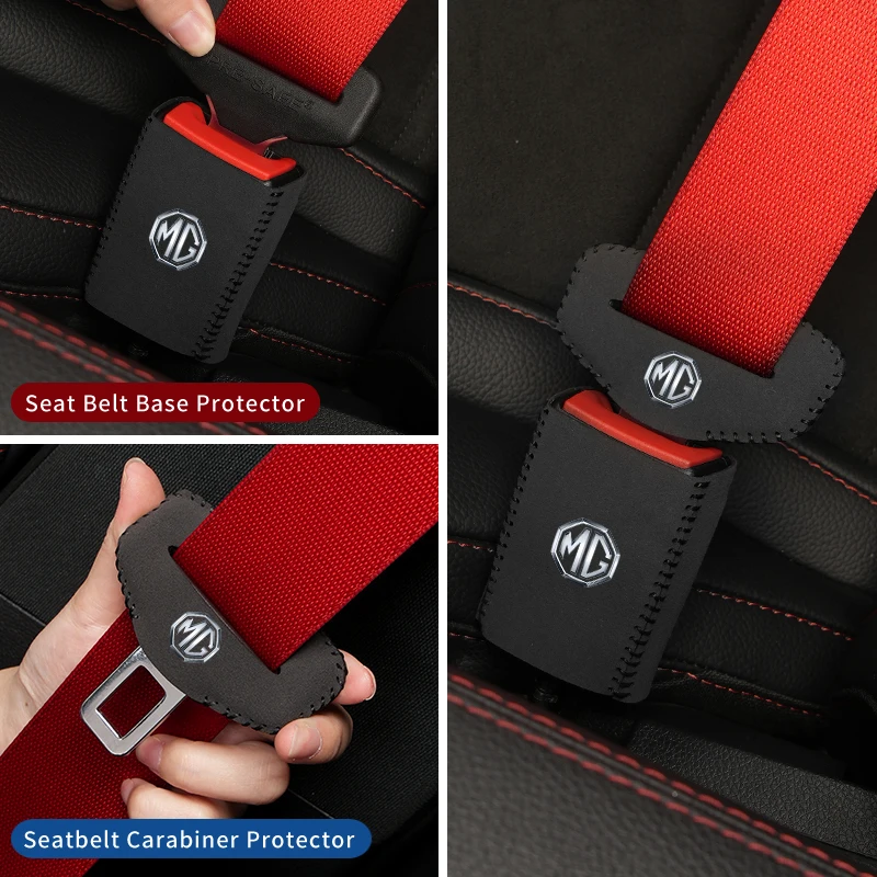 Car Seat Belt Buckle Protector Cover Safety Belt Plug Clip Case For Morris Garages MG 6 3 5 7 RX5 RX8 TF ZR ZS HS GS GT Hector - view 2