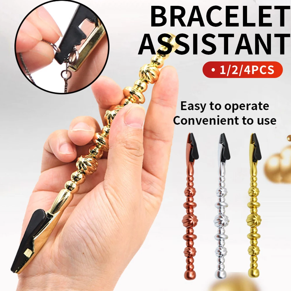 Bracelet Assist Device, Bracelet Wearing Tool, One-hand Bracelet Assist Clip, Gold and Silver Thin Chain Manual Buckle Chain