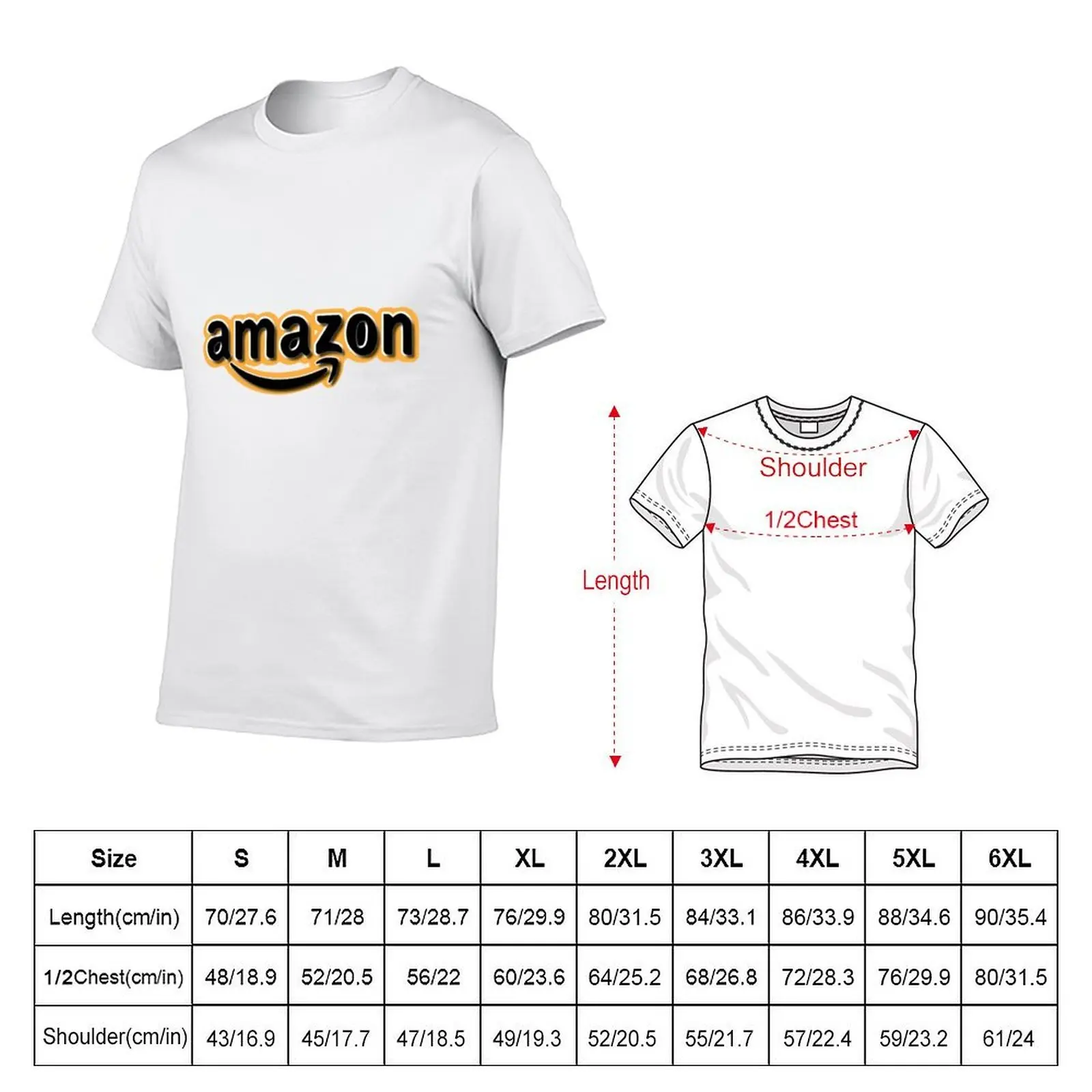 تي شيرت بتصميم شعار أمازون تي شيرت رجالي تي شيرت رجالي عادي تي شيرت #5