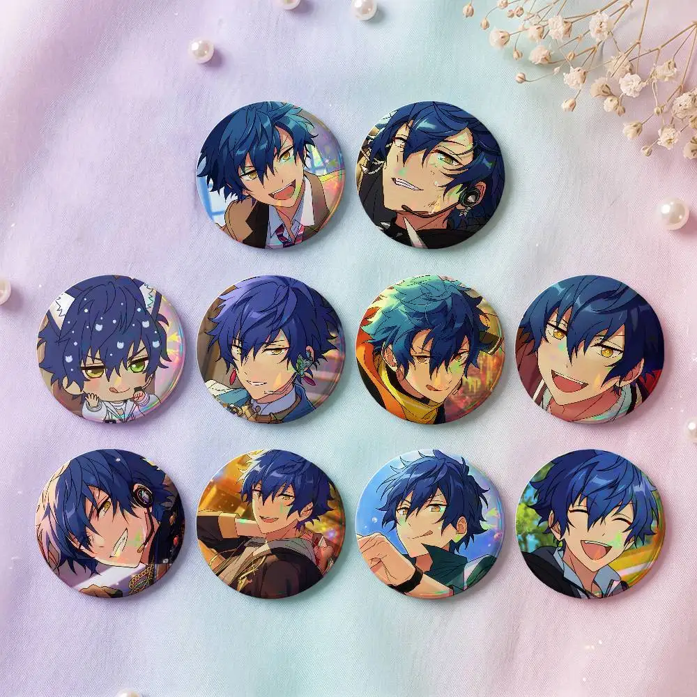 Jun Sazanami Anime Figure Badges Button Round Creative Pin Brooch Badge Bag Decor Accessories Fans Collect Friends Gifts